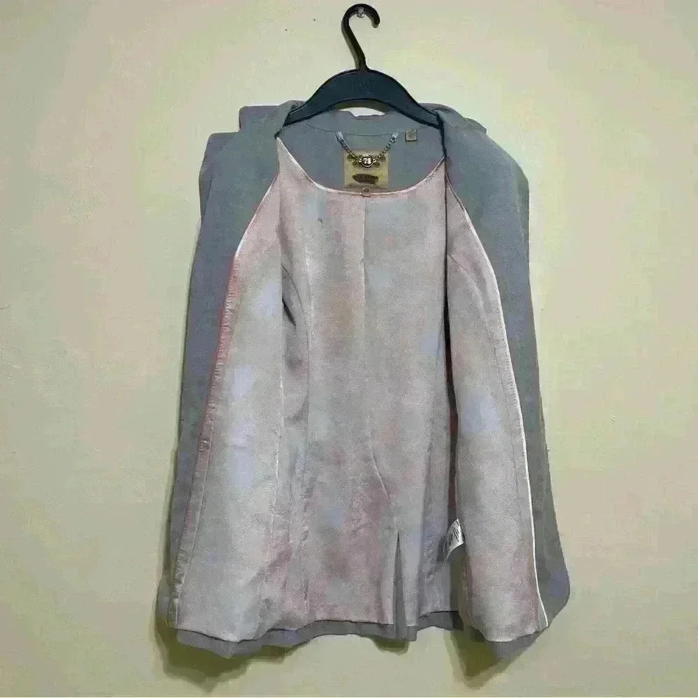 Ted Baker London Working Title Tailored Jacket Blazer Light Gray size 0 Wool - Picture 6 of 16